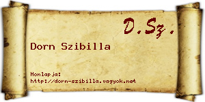 Dorn Szibilla névjegykártya
